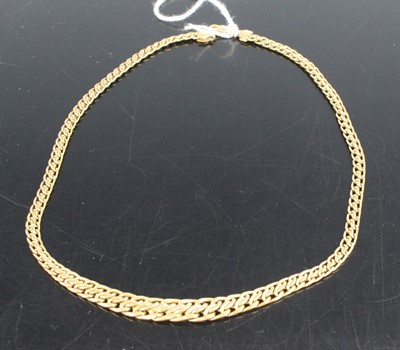 Lot 324 - An Italian 14ct gold graduated fancy-link...