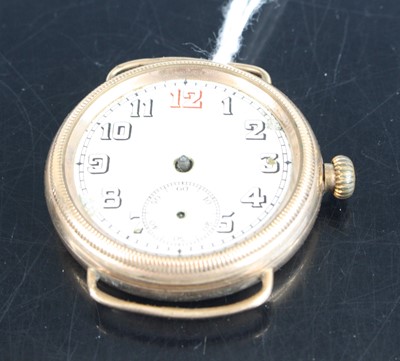 Lot 328 - A gent's 9ct gold cased manual wind wristwatch...