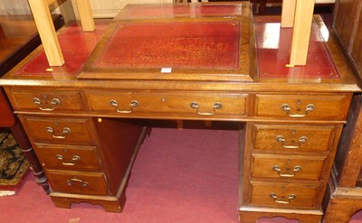 Lot 1225 - A late Victorian mahogany twin pedestal...