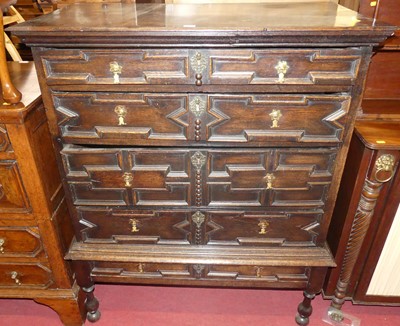 Lot 1229 - An antique joined and geometric oak...