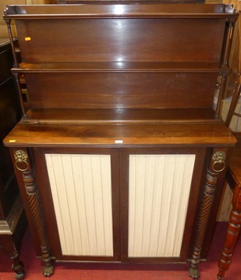 Lot 1230 - A Regency mahogany chiffonier, the raised...