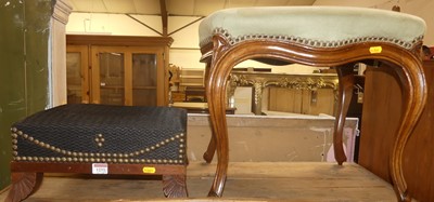 Lot 1233 - A 19th century mahogany upholstery topped...