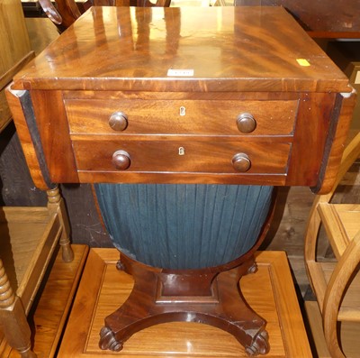 Lot 1249 - A William IV mahogany and flame mahogany...