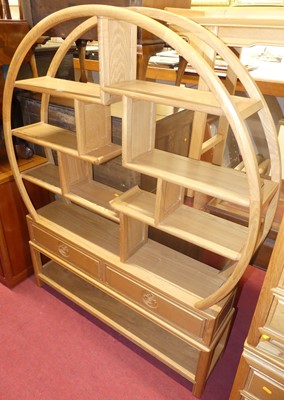 Lot 1251 - A contemporary Eastern blond ash room divider,...