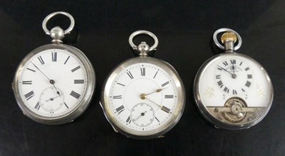 Lot 353 - A gent's Hebdomas patent silver cased pocket...