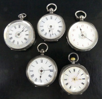 Lot 354 - Four various mid size silver and engraved open...