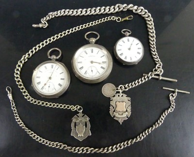 Lot 356 - A late Victorian gent's Waltham silver cased...