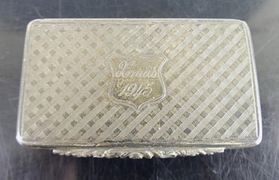 Lot 364 - An early Victorian silver pocket snuff box...