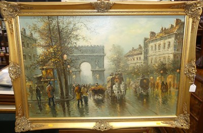 Lot 1009 - After Antoine Blanchard - Parisian street...