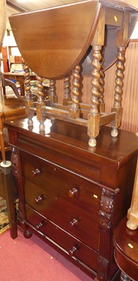 Lot 1260 - A Victorian mahogany chest of four long...