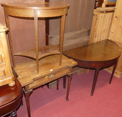 Lot 1263 - A mid-18th century mahogany fold-over card...