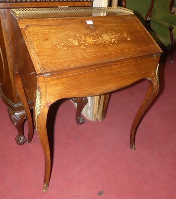 Lot 1270 - A circa 1900 French rosewood and floral...