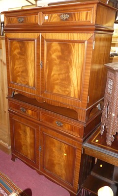 Lot 1278 - A pair of contemporary mahogany and flame...