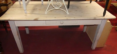 Lot 1296 - A limed washed pine round cornered farmhouse...