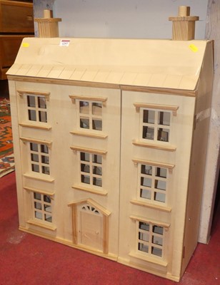 Lot 1297 - A contemporary ply three-storey dolls house,...