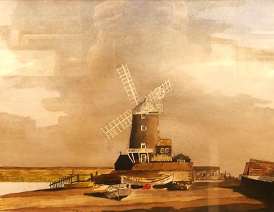Lot 1043 - David B. Smith - An East Anglian windmill,...