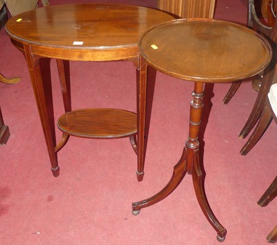 Lot 1299 - An Edwardian mahogany and satinwood strung...