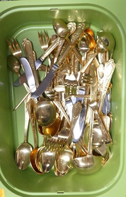 Lot 463 - A selection of Gold plated cutlery marked SBS...