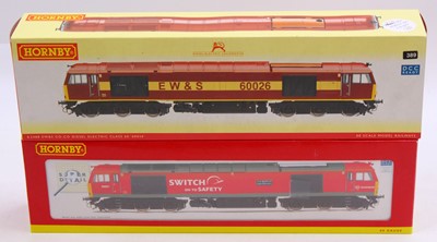 Lot 603 - Two Hornby 00 gauge class 60 diesel locos,...