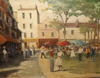 Lot 1049 - William Scudder - French street scene in...
