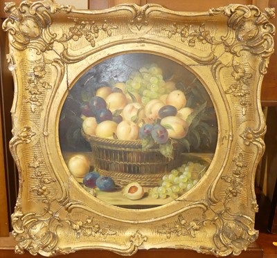 Lot 1057 - After H.G. Todd - Still life with fruit in a...