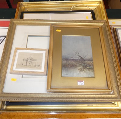 Lot 1063 - Assorted pictures and prints, to include E....