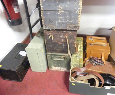 Lot 508 - A collection of wooden and metal ammunition...