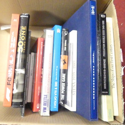 Lot 510 - A box of various motoring related books to...