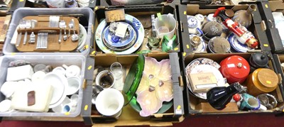 Lot 451 - Six trays of various miscellaneous glass and...