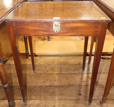 Lot 1304 - An early 19th century mahogany hinge top work...