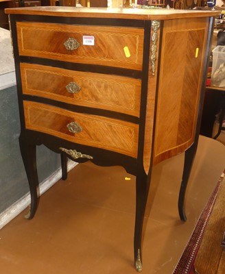 Lot 1308 - A French kingwood walnut and chequer inlaid...