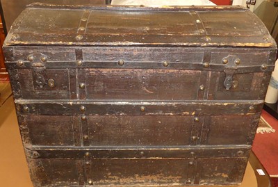 Lot 1310 - An early 20th century canvas/wood/metal bound...