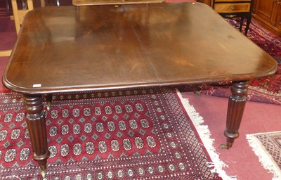 Lot 1311 - A Victorian mahogany round cornered extending...