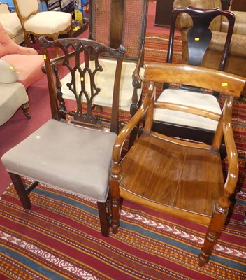 Lot 1325 - An early 20th century stained walnut and cane...