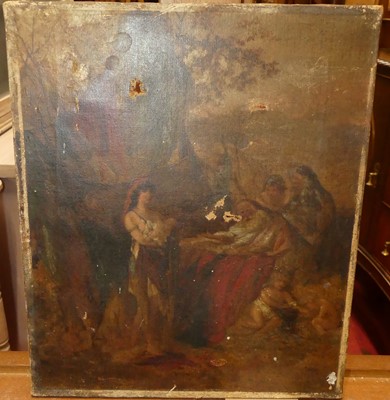 Lot 1093 - 19th century school - Family encampment with...