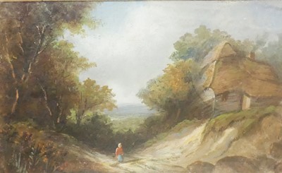 Lot 1103 - 20th century school - Figure in a landscape,...