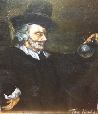 Lot 1105 - Tom Keating (1917-1984) - Half-length portrait...