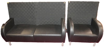 Lot 1332 - A contemporary Swiss Dietiker black leather...