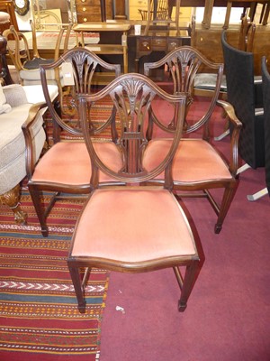 Lot 1335 - A set of six contemporary Hepplewhite style...