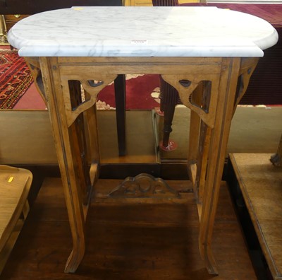 Lot 1358 - A circa 1900 Art Nouveau walnut and white...