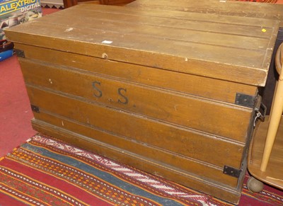 Lot 1361 - An early 20th century scumble finished pine...