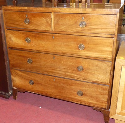 Lot 1373 - A Regency mahogany square front chest of two...