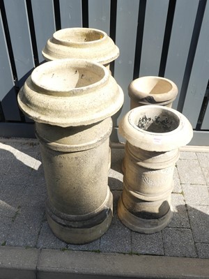 Lot 1390 - A pair of large Doulton & Co cream painted...