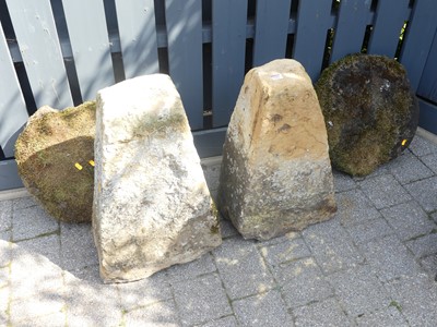 Lot 1392 - Two similar 19th century Derbyshire staddle...