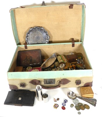 Lot 278 - A suitcase containing miscellaneous items, to...