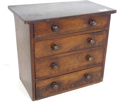 Lot 27 - A 19th century mahogany four-drawer...