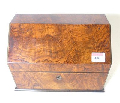 Lot 400 - A Victorian walnut & brass banded stationery...