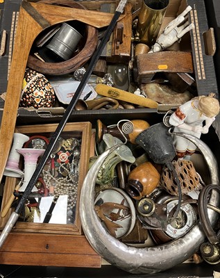 Lot 475 - Two boxes of miscellaneous items, to include...