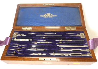 Lot 413 - A late Victorian Stanley cased set of drawing...