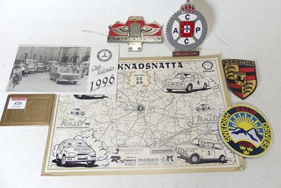 Lot 426 - A collection of automotive ephemera to include...
